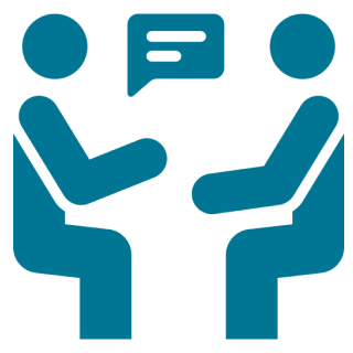 Two people talking icon